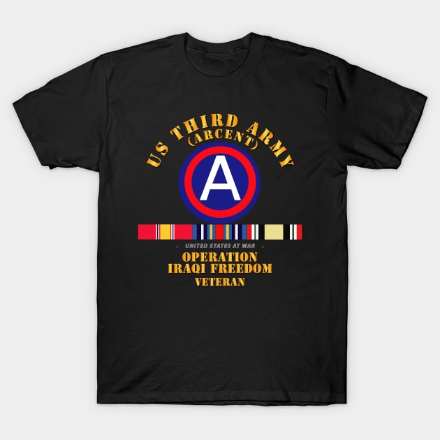 3rd US Army - Iraq Freedom Vet w Svc T-Shirt by twix123844